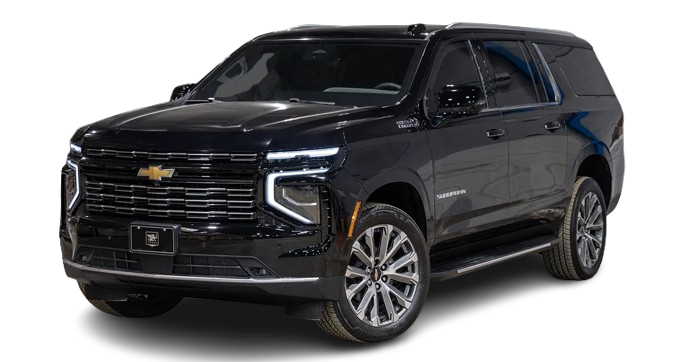 Black Chevrolet Suburban full-size SUV