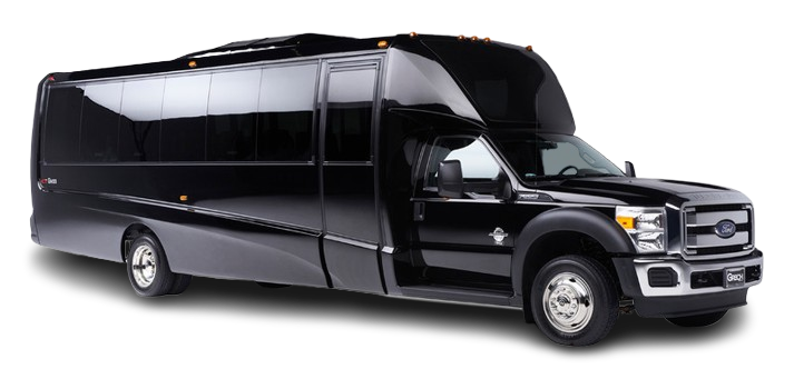 Black mini coach bus